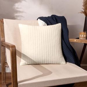 Yard Hush Katoen Lineair Veer Rijk Gevuld Kussen
