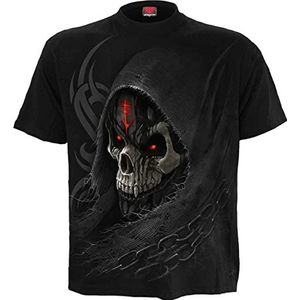 Spiral Dark Death T-shirt voor heren, korte mouwen, zwart, regular/standaard pasvorm, Zwart, 4XL