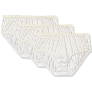 Shadowline Women's Panties-Nylon Hipster (3 Pack), Ivory, 6