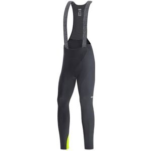 GORE WEAR C3 Thermo Bib Tights+, voor heren, zwart/neon-geel, L, 100648