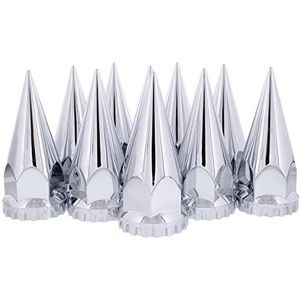 United Pacific 33mm door 4-3/4"" Thread-on Super Spike Moer Cover, Chrome Gekleurd - 10 pack, Model 10569