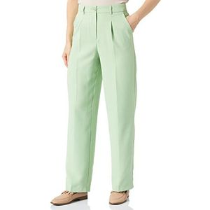 MAMALICIOUS Nmdrewie Hw Straight Pants Ko Noos Damesbroek, Quiet Green, XS