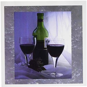 3drose zilveren wijn - wenskaarten, 6 by foto, 6 stuks (GC 20013 1)