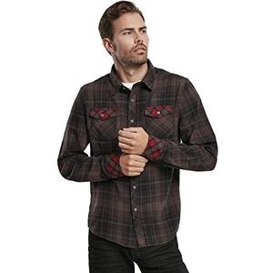 Brandit Duncan Checkshirt voor heren, bruin-zwart, XL