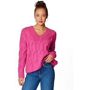 Mavi Dames V-hals sweatshirt, roze violet, XS /