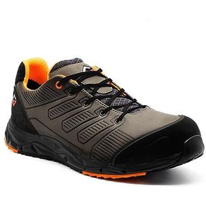 GARSPORT Nascar Low 3 S3 veiligheidsschoenen voor heren, Antraciet, oranje, 43 EU