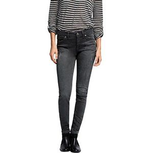 ESPRIT Slim jeansbroek voor dames met hoge tailleband, zwart (Black Medium Wash 912), 27W x 32L