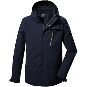 Zoofly Winterjas voor heren, ski-jack, warm, waterdicht, outdoorjas voor mannen, winddicht, snowboardjack met afneembare capuchon, rood, S
