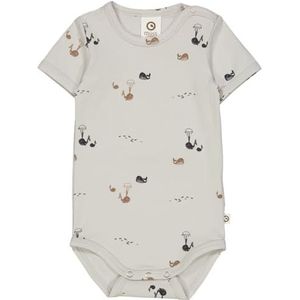 Müsli by Green Cotton Whale S/S Body Base Layer voor babyjongens, Soft Blue/Mystery Blue/Shade, 80