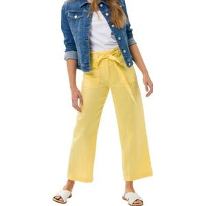 BRAX Dames Style Maine S Pure Linnen broek, banana, 27W / 30L