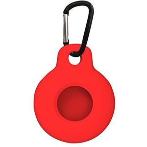 AirTag Keycover Airtag beschermhoes draagbare Airtag beschermhoes met sleutelhanger en karabijngesp krasbestendige Apple Tag hoes voor sleutels, rugzak, bagage (rood)