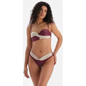 Dagi Dames Strapless Bikini Top, bordeaux ecru, 36