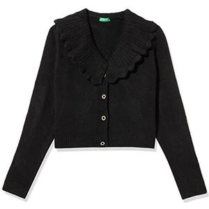 United Colors of Benetton Cardigan M/L 17BTC600D trui, zwart 100, meisjes