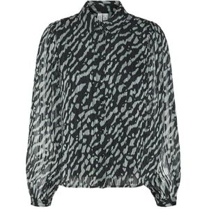 VMRIE L/S Shirt WVN BTQ GA, Balsem Green/Aop:rie, M