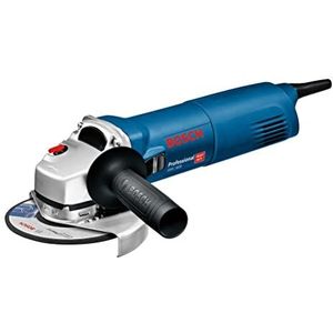 Bosch Professional haakse slijpmachine GWS 1400 (motor van 1400 watt, schijf-Ø 125 mm, opnameflens, beschermkap, spanmoer, pensleutel, in kartonnen doos)