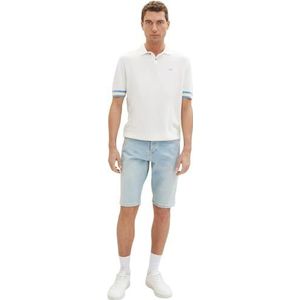 TOM TAILOR Heren 1036296 Bermuda Jeans Shorts, 10117-Used Bleached Blue Denim, 31, 10117 - Gebruikte Bleached Blue Denim