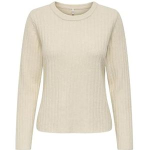 ONLY - OnlJeanett Life Ls Rib O-Neck Cc KNT - Trui - Berk