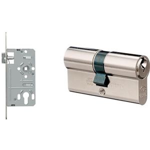 ABUS Profielcilinder Buffo 30/30 12127 & ABUS Insteekslot ESK PZ2 Universal S zilver 58393