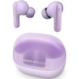 Energy Sistem Serenity ANC True Wireless hoofdtelefoon met ruisonderdrukking (4 microfoons, Bluetooth 5.3, gerecyclede kunststof, 25 uur batterijduur, IPX4-gecertificeerd) (violet)