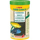 sera Cichlid Green XL Nature 1000 ml (350 g) - Hoofdvoer met 10% Spirulina voor grotere herbivore cichliden, voer voor Malawi