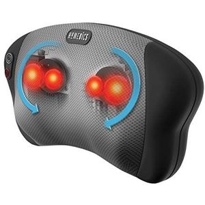 HoMedics - Dual Shiatsu Kussen - Massagekussen - Draagbaar - Multifunctioneel voor Rug en Schouders met Warmtefunctie