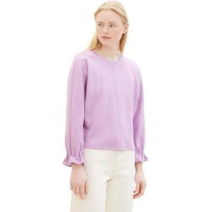 TOM TAILOR Denim Sweatshirt voor dames, 12957 - Heather Purple, XL