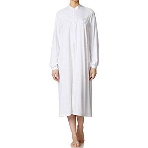 Calida Dames Soft Cotton Nachthemd Katoen Nightshirt met satijnen band, eenkleurig