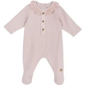 Chicco Katoenen romper met voet, pyjama voor jongens en meisjes, middelroze, 3 Maanden