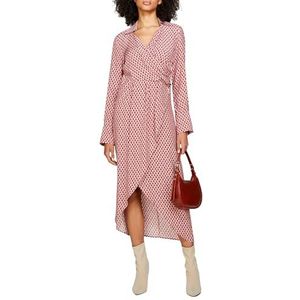 Sisley Jurk, Bruin/Mineal Rood Patroon 61R, 38