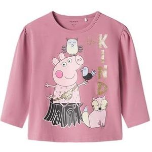 NAME IT Meisjes Nmforra Peppapig Ls Top Cplg shirt met lange mouwen, Mauve Orchid, 86