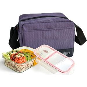 IRIS 8411398902012 LUNCHBAG REAL LILAS 3,5L (GLASS CONTAINER) ARRIVAL IN MARCH, 18/8 roestvrij staal