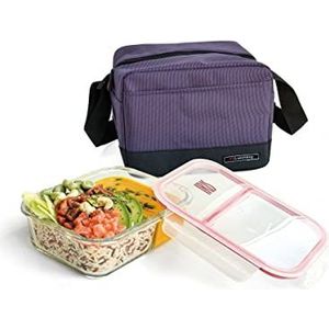 IRIS 8411398902012 LUNCHBAG REAL LILAS 3,5L (GLASS CONTAINER) ARRIVAL IN MARCH, 18/8 roestvrij staal