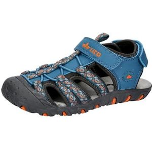Lico Rene Vs Sandalen voor jongens, petrol grijs oranje, 34 EU