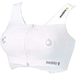 Medela Women's Easy Expression Bustier - for Comfortable, Hands-Free Breast Pumping, Compatible with All Medela Breast Pumps, White, S