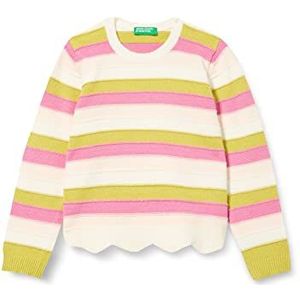United Colors of Benetton Tricot G/C M/L 127BH100E trui, meerkleurig gestreept, 911, XS voor meisjes
