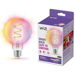 WiZ - E27 Filament Lamp Globe - Slimme LED Verlichting - Transparant - 40W