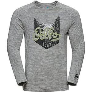 Odlo Heren T-Shirt Crew Neck L/S Merino 200 Logo T-Shirt