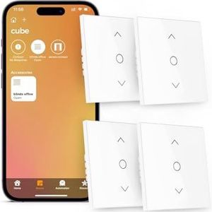 Refoss Smart Connected Rolluikschakelaar (NOODZAKELIJK), WiFi-rolluikschakelaar compatibel met HomeKit, Alexa en Google Home, Percentuele bediening en afstandsbediening