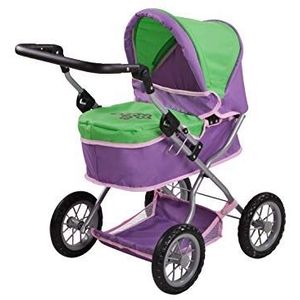 Knorrtoys 63432 - poppenwagen First - Plum and Green