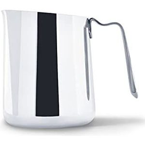 Fellow Eddy Steaming Pitcher, melkopruiming en precisie Latte Art, meetmiddelen, gegolfde tuit, scherpe voorste schaal, 304 18/8 roestvrij staal - 18oz, gepolijst staal