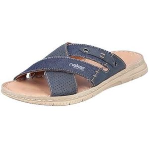 Rieker Heren 21384 Slippers, blauw, 41 EU, blauw, 41 EU