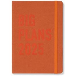 Letts of London Big Plans A5 week om 2025 dagboek te bekijken - roest