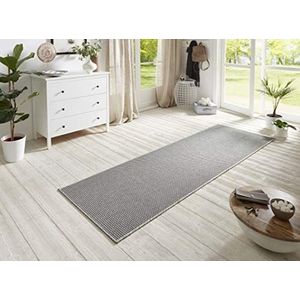 BT Carpet Plat geweven loper Nature 600 zilver, maat 80x150 cm, geschikt voor binnen en buiten (100% polypropyleen, UV- en vochtbestendig, geschikt voor vloerverwarming)