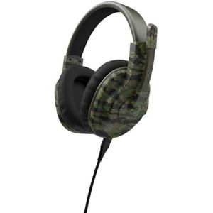 uRage Gaming Headset (Over-Ear Gamer-hoofdtelefoon, DTS X-gecertificeerd, Flip to Mute Microfoon, Afneembare Uflex USB-A-kabel, PC en PS5 geoptimaliseerde microfoonhoofdtelefoon), camouflage