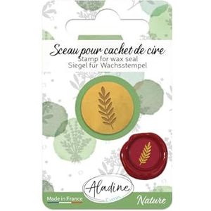 Aladine - Junglebladzegel voor wasafdichting – van messing – embosser waxpistool – voor carterie, creatieve vrije tijd – 70232