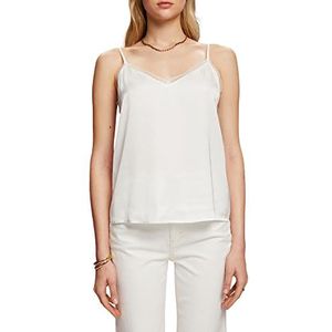 Esprit Collection Satijnen camisole met kant, Lenzing™ Ecovero, off-white, L