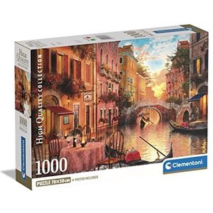 Clementoni Collection-Venetië 1000 puzzel voor volwassenen, Made in Italy, meerkleurig, 39774