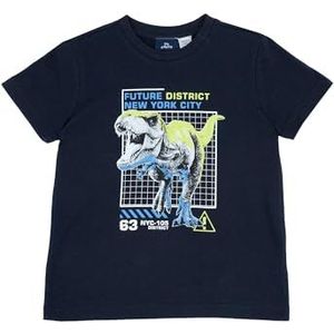 Chicco T-shirt van katoen met korte mouwen voor kinderen en jongeren, Donkerblauw, 8 jaar