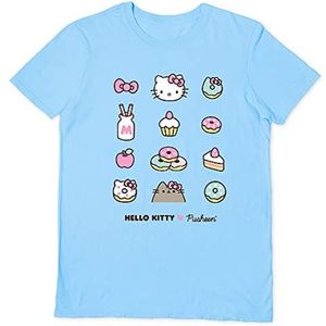 Pusheen x Hello Kitty T-shirt met Cakes Design - Officiële Merchandise