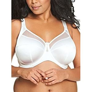GODDESS Women's Plus Size Keira Underwire Banded Bra, White, 38H